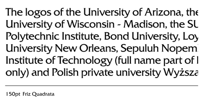 Friz Quadrata Font Poster 3